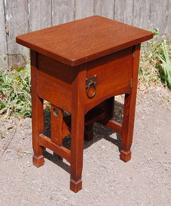 Stickley Brothers Darby Imperial oak Arts and Crafts smoke stand